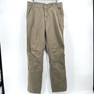 Carhartt Rugged Flex Slim Fit Work Pants Mens 34x36 Khaki Workwear Utility